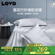 LOVO樂(lè )蝸 抗菌竹纖維 冰絲席涼席 單人兩件套 灰色 170*235【可折疊】