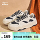 鴻星爾克板鞋男鞋悠然厚底情侶鞋秋季男款休閑復古運動(dòng)鞋子男