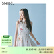 SNIDEL【明星同款】春夏蝴蝶結系帶荷葉邊無(wú)袖連衣裙SWFO252071 花朵圖案 L (2)
