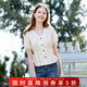 百圖betu女裝夏季新款襯衫法式V領(lǐng)顯瘦肌理面料短袖襯衫女2303T50 杏色 M