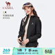 駱駝（CAMEL）三防風(fēng)衣外套女戶(hù)外防潑水加絨夾克 J25CAYL6015 幻影黑 S