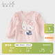 戴維貝拉Hello Kitty聯(lián)名兒童T恤女童抗菌打底衫秋裝上衣