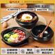 陶煲王韓國石鍋拌飯專(zhuān)用砂鍋家用陶瓷韓式大醬鍋米村拌飯碗煲仔飯小沙鍋 770ml淺鍋+石鍋(無(wú)蓋) 1.1L
