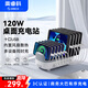 奧?？疲∣RICO）多口充電器 120W大功率10口USB蘋(píng)果華為手機ipad充電站帶支架設計 DUK-10P-WH