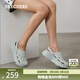 斯凱奇（Skechers）洞洞鞋厚底沙灘涼鞋女外穿高級感包頭踩屎感多巴胺泡泡鞋 灰色/GRY 36 尺碼偏大，建議選小一碼