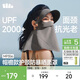 蕉下（beneunder）防暴曬臉基尼女帽檐全臉?lè )罆衩嬲肿o頸防曬口罩深花灰