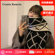CRANTA KOMEIA圍巾女秋冬季2026新款圍脖女披肩保暖生日禮物送女生女友 黑配米 高級感送老婆女朋友實(shí)用高檔