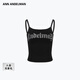 ANN ANDELMAN【明星同款】官方直營(yíng)純色修身套頭燙鉆設計感短款背心吊帶女內搭 黑色 XS