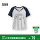 森馬（Semir）涼感T|短袖T恤女夏短款印花緊身插肩袖2026顯瘦衣服109326100016