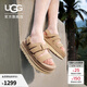 UGG夏季新款女士時(shí)尚舒適純色魔術(shù)貼金星格里姆休閑涼鞋 1175122 MDSD | 芥菜籽色 37