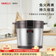 SIMELO施美樂(lè )高真空家用燜燒鍋304不銹鋼免火節能燉湯鍋鍋保溫煲湯 鋼本色(內鍋約5.0L)外鍋7L
