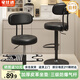 宅仕達 吧臺椅家用靠背升降酒吧高腳椅子收銀前臺轉椅吧臺凳子JBY-19 【三級氣桿+加大承重底座】高款