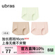 ubras【加長(cháng)底襠】無(wú)尺碼無(wú)痕內褲女7A抗菌襠運動(dòng)瑜伽防尷尬不夾臀 【加長(cháng)底襠】冰綠色+瓷肌色+奶油杏色 均碼 90-130斤