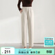 尚都比拉加厚毛呢休閑褲女冬季小個(gè)子保暖顯瘦煙管褲氣質(zhì)九分哈倫褲