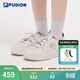 FILAFUSION 斐樂(lè )潮牌女鞋【章昊同款】帆布鞋女運動(dòng)鞋滑板鞋 奶白/寂靜粉-GH 38
