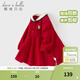 戴維貝拉（DAVE＆BELLA）純棉兒童連衣裙學(xué)院風(fēng)女童公主裙春季新款女寶寶童裙小童裙子 紅色【現貨】 110 cm（建議身高100-110cm）