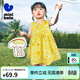 迷你巴拉巴拉寶寶夏季親膚透氣甜美連衣裙【清新純棉女童碎花裙】 黃色調00333 100