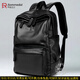 羅梅達爾（Rommedal）真皮雙肩包男大容量旅行包男士雙肩包電腦包商務(wù)休閑背包雙肩包 黑色【京東快遞】高43*寬30*厚15cm
