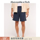 Abercrombie & Fitch美式復古經(jīng)典LOGO抓絨抽繩松緊腰休閑褲短褲25秋季男裝128-5167 深藍色 M (180/80A)