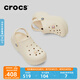 CROCS卡駱馳貝拉洞洞鞋沙灘鞋包頭老爹鞋厚底拖鞋一腳蹬|210062 冬日白 -11S 36 /37(220mm)