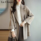拉夏貝爾（La Chapelle）毛呢短外套女裝2026年春秋新款韓版寬松時(shí)尚小個(gè)子外套風(fēng)衣上衣女 卡其色 M