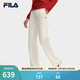 FILA 斐樂(lè )官方楊冪同款女士針織長(cháng)褲冬季新款時(shí)尚休閑直筒YODAR褲 霧蓮白-IV M 165/66A/M