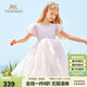 英氏（YEEHOO）女童連衣裙兒童公主裙中大童裝裙子主持宴會(huì )晚禮服夏 淺粉  120 