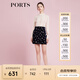 PORTS寶姿商場(chǎng)同款春季新品女裝半身裙印花短裙SD8S014PLP029 晚安藍 M (6)