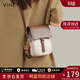 viney手機包包女包牛皮斜挎包小包輕奢單肩生日禮物送女友老婆 【白配咖啡】高檔實(shí)用品牌腋下包 休閑小眾洋氣迷你包