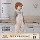 babylove寶寶背帶褲春秋季竹節棉百搭褲子嬰幼兒外出連體褲洋氣長(cháng)褲