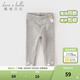 戴維貝拉（DAVE＆BELLA）女童打底褲兒童休閑褲女寶寶彈力褲洋氣幼兒長(cháng)褲春季新款童褲 灰色【現貨】 110 cm（建議身高100-110cm）