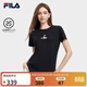 斐樂(lè )（FILA） 女裝官方女士短袖T恤夏季休閑運動(dòng)內搭t恤百搭短T上衣 正黑色-F11W329117F XL （175/92A/XL）