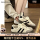 CAMILA KSENIA德訓鞋女士2026年新款百搭阿甘鞋厚底小白鞋復古時(shí)尚休閑運動(dòng)板鞋 米灰色 37