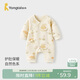 童泰（TONGTAI）嬰兒連體衣秋冬季純棉保暖新生兒衣服寶寶蝴蝶哈衣爬服黃色59cm