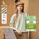 哈吉斯（HAZZYS）女裝 秋季女士【PHIZ系列】純棉休閑風(fēng)落肩衛衣女 淺綠色LG L (165/88A 40)