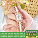 花花公子（PLAYBOY）名牌女士手表高級感輕奢小方表防水全自動(dòng)女款石英腕表送女生禮物 PLAYBOY-L2050-流光白
