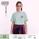 Teenie Weenie小熊女裝T恤夏季活力休閑白色基礎純色短袖 淺綠色 M