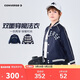 匡威Converse童裝男童夾克2025春秋新款雙面可穿格子兒童棒球服外套