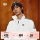 adidas復古風(fēng)休閑梭織立領(lǐng)夾克外套男女秋季阿迪達斯官方三葉草   亮白   M