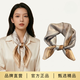 UKKNZZ高檔送禮真絲絲巾小方巾百搭淺咖色100%桑蠶絲圍巾春秋韓國小領(lǐng)巾 沙畫(huà)淺咖色