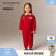 Teenie Weenie Kids小熊童裝25新秋冬男女寶索羅娜加絨衛衣褲套裝 紅色 100cm