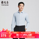 雅戈爾（YOUNGOR）長(cháng)袖襯衫男秋冬青年男免燙細格襯衫棉加羊毛混紡面料商場(chǎng)同款 藍色格子YLDP115508HBA 41