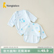 童泰（TONGTAI）半背衣初生嬰兒四季0-3月寶寶衣服新生兒上衣家居服內衣2件裝 藍色 2條 59 cm