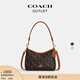 蔻馳（COACH）奧萊女士女包馬車(chē)圖案印花LAUREL 19號單肩包斜挎包流浪包禮物 IM/松露色 混合色