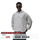 FPA休閑基礎運動(dòng)帽衫秋季潮流潮牌logo印花寬松百搭情侶連帽衛衣男 淺灰色 XL