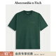 Abercrombie & Fitch男裝25秋季新款美式重磅棉質(zhì)印花圖案圓領(lǐng)短袖T恤 綠色 S (175/92A)