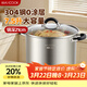 美廚（MAXCOOK）湯鍋304不銹鋼 復底高湯鍋22cm 燃氣爐電磁爐通用 MCT3387