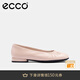 愛(ài)步（ECCO）單鞋女 倪妮同款羊皮一腳套方頭淺口平底低跟鞋 安妮208553 裸粉色20855301118 38