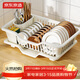 京東京造 碗盤(pán)置物架廚房果蔬瀝水籃碗筷收納盒筷子筒廚房烹飪器具白色