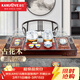 金灶（KAMJOVE）功夫茶盤(pán)茶具套裝 茶具燒水壺一體全自動(dòng) 茶盤(pán)茶海 茶道實(shí)木茶臺 搭配H10泡茶壺 陶瓷茶具 茶渣桶